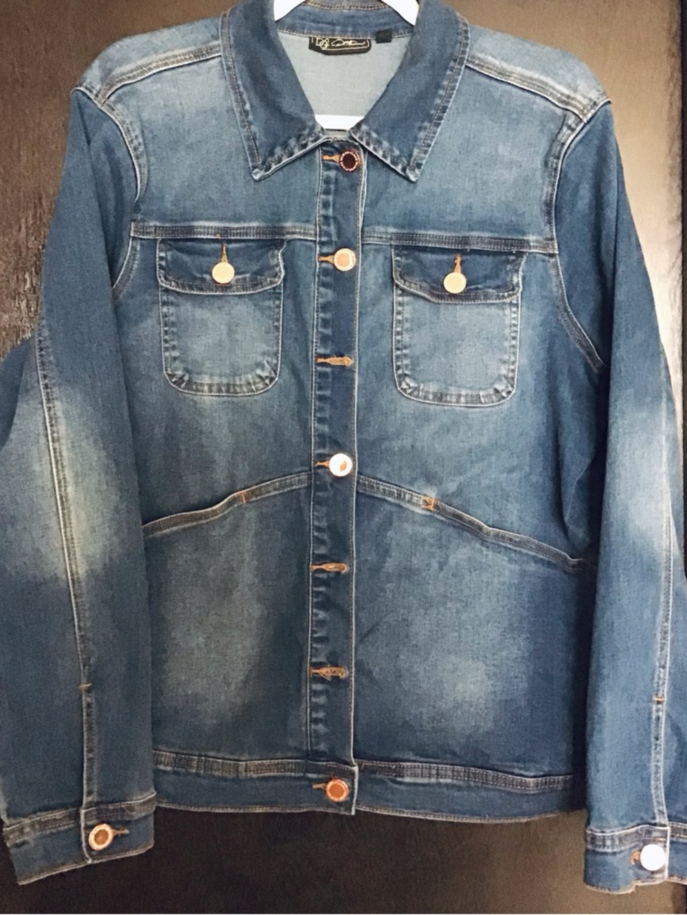 DG2 by Diane Gilman Vintage Wash Denim Jacket - Blue